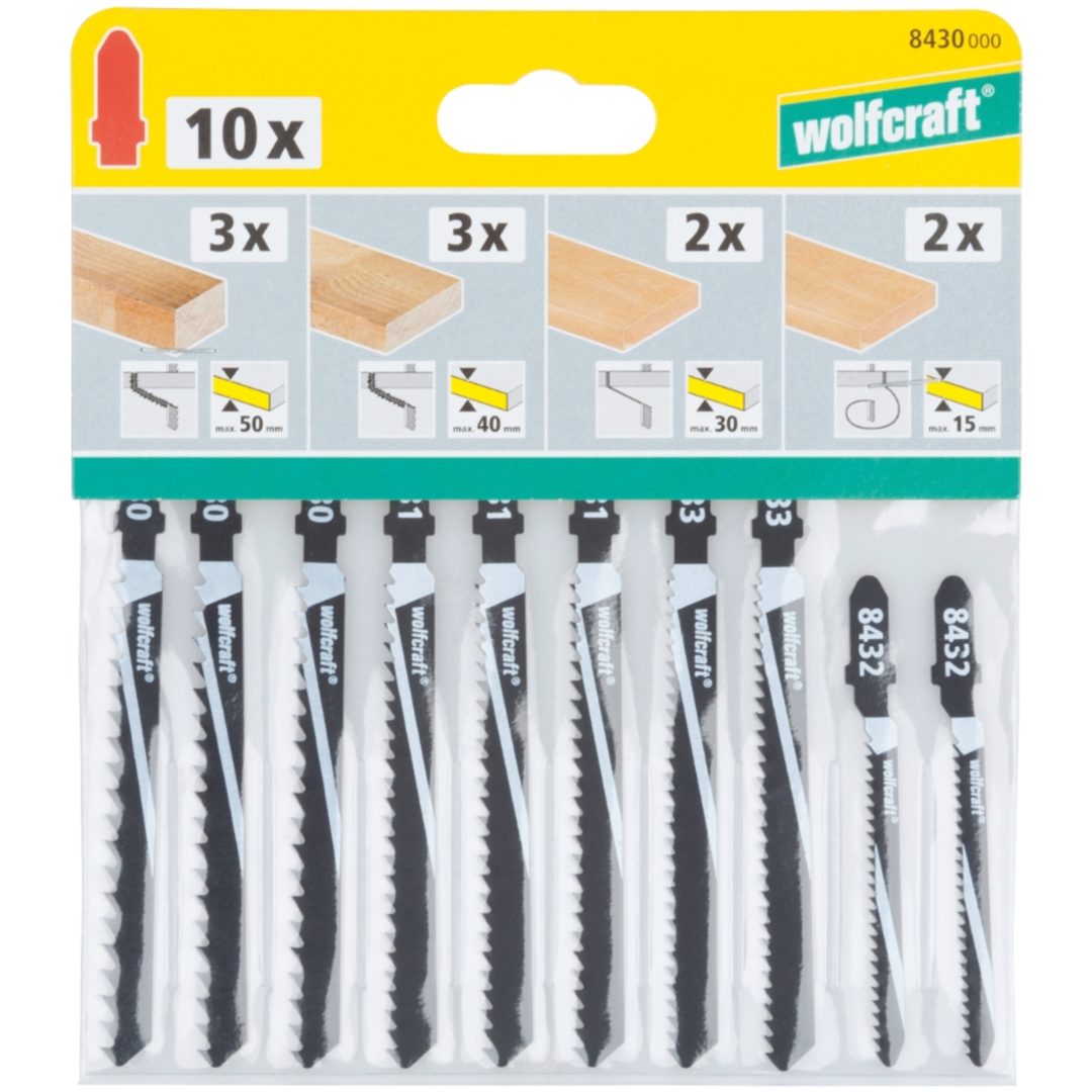 Sticksågblad 10 St WOLFCRAFT Beteckning: 8430000