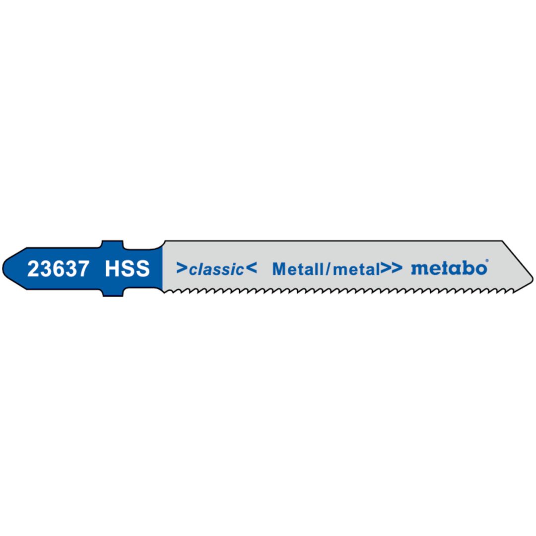 Sticksågsblad Metall Basic HSS METABO Antal: 3 / Fräst / Vågskränkt / 51 mm