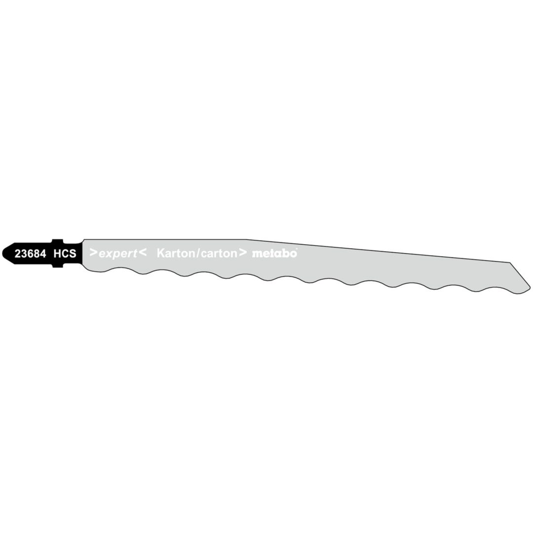 Sticksågsblad Mjuka Material Expert HCS METABO Antal: 3 / Slipat skär / Vågskränkt / 126 mm