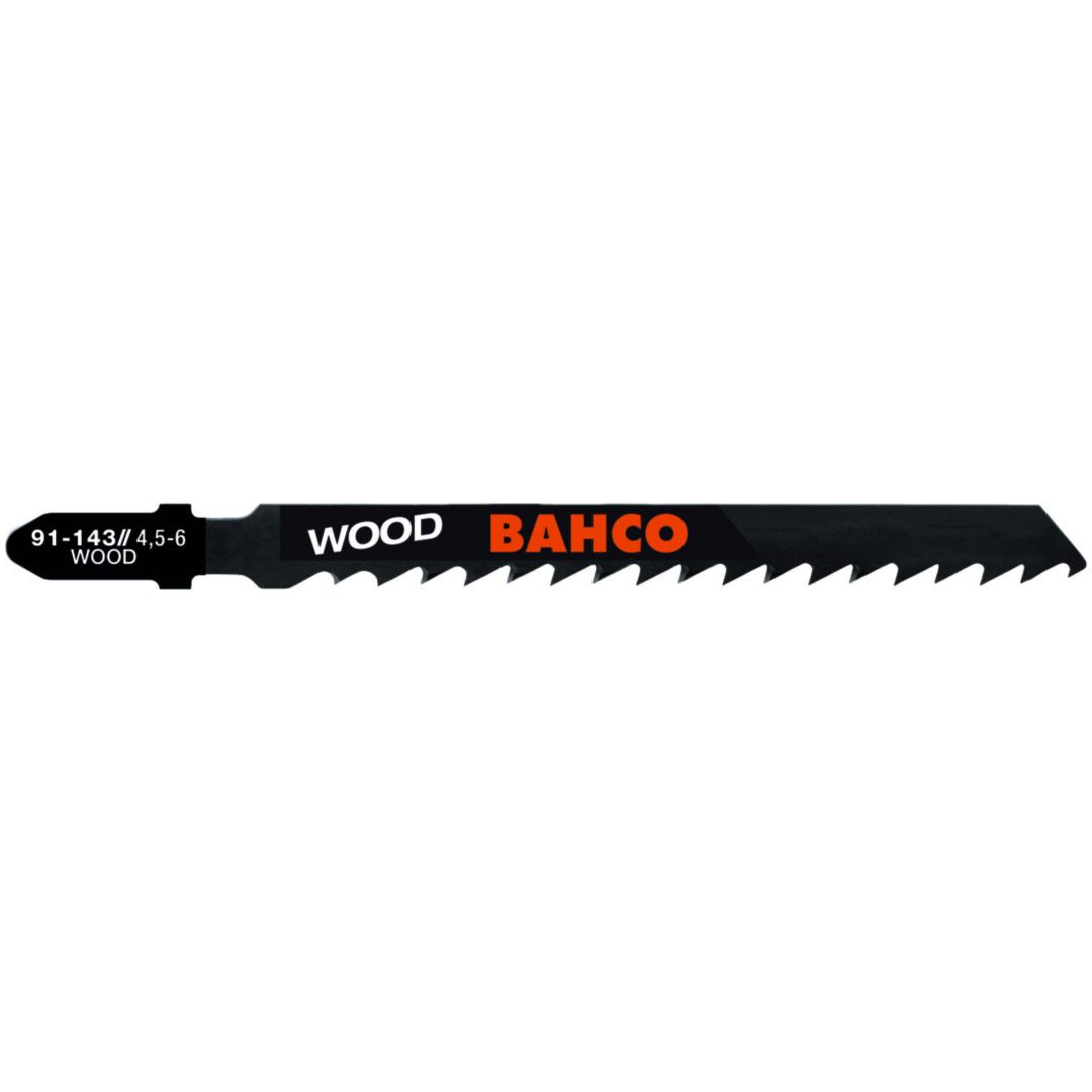 Sticksågsblad Trä BiM 5 pack BAHCO 100 mm / Tänder per tum: 6