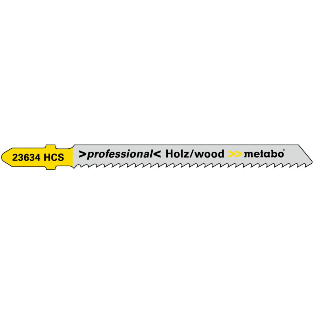 Sticksågsblad Trä Clean HCS METABO Antal: 3 / Frivinkelslipad / Tandslipat / 74 mm