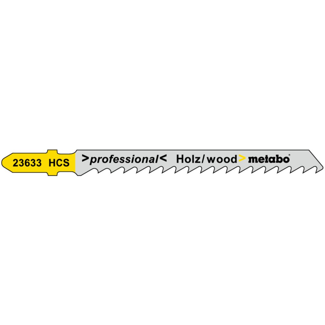 Sticksågsblad Trä Fast HCS METABO Antal: 3 / Slipat / Skränkt / 74 mm