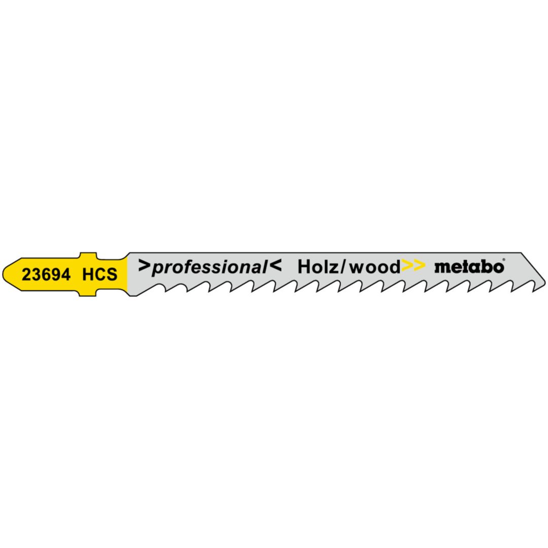 Sticksågsblad Trä Precision HCS METABO Antal: 5 / Slipat / Skränkt / 74 mm