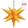 Stjärna 10 LEDs gul 10 cm vidaXL – miniatyr 2