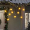 Stjärna 10 LEDs gul 10 cm vidaXL – miniatyr 1