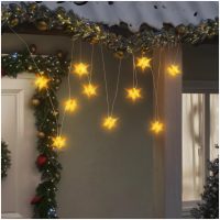 Stjärna 10 LEDs gul 10 cm vidaXL