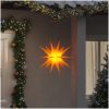 Stjärna med LED-belysning vikbar gul vidaXL 43 cm – miniatyr 1