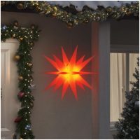 Stjärna med LED-belysning vikbar röd 100 cm vidaXL