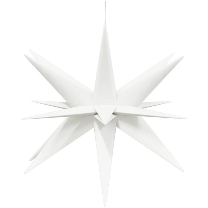 Stjärna med LED-belysning vikbar vit 57 cm vidaXL 57 cm – bild 4