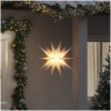 Stjärna med LED-belysning vikbar vit 57 cm vidaXL 57 cm – miniatyr 1