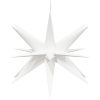 Stjärna med LED-belysning vikbar vit vidaXL 43 cm – miniatyr 4