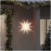 Stjärna med LED-belysning vikbar vit vidaXL 43 cm – miniatyr 1