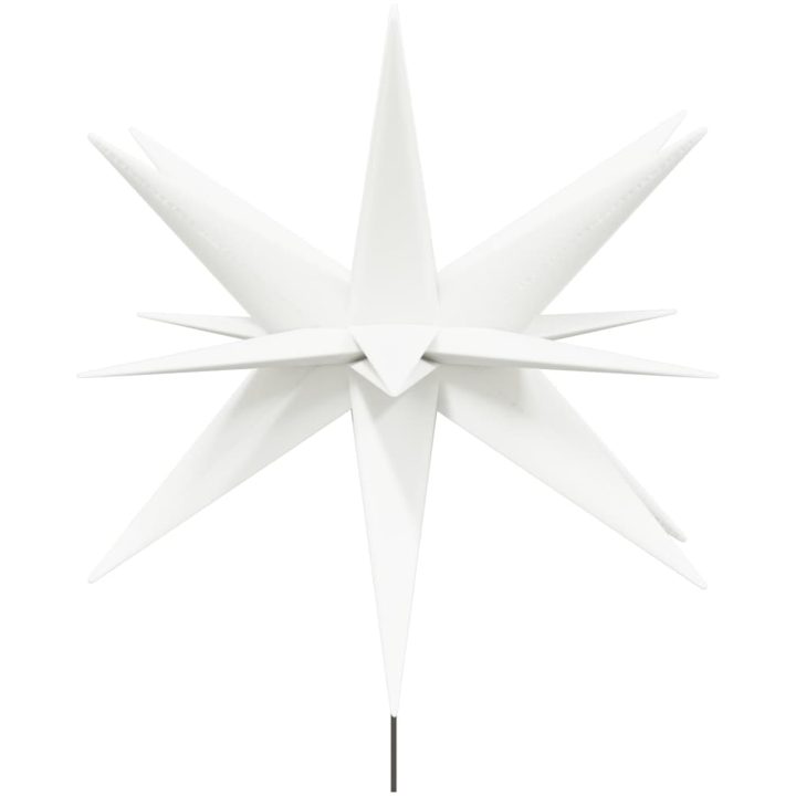 Stjärna med LED med spett vikbar vit 57 cm vidaXL – bild 4