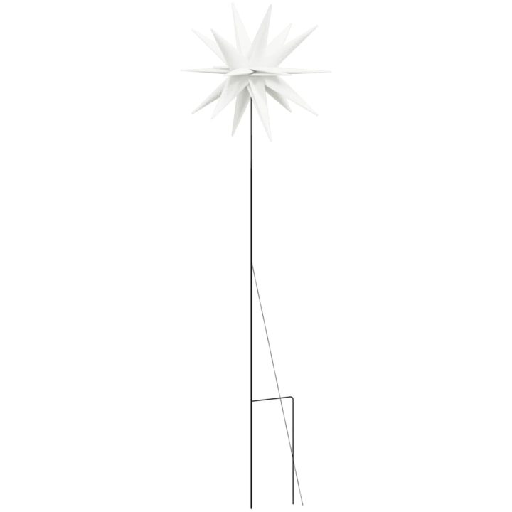 Stjärna med LED med spett vikbar vit 57 cm vidaXL – bild 8