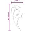 Stjärnformade ljusslingor 8 st varmvit 125,5x53x4,5 cm vidaXL – miniatyr 6