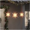 Stjärnor med LED-belysning 3 st vikbar vit vidaXL – miniatyr 1