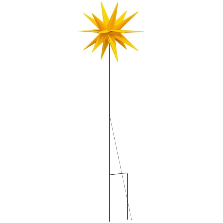 Stjärnor med spett LED 3 st vikbar gul 35 cm vidaXL – bild 9
