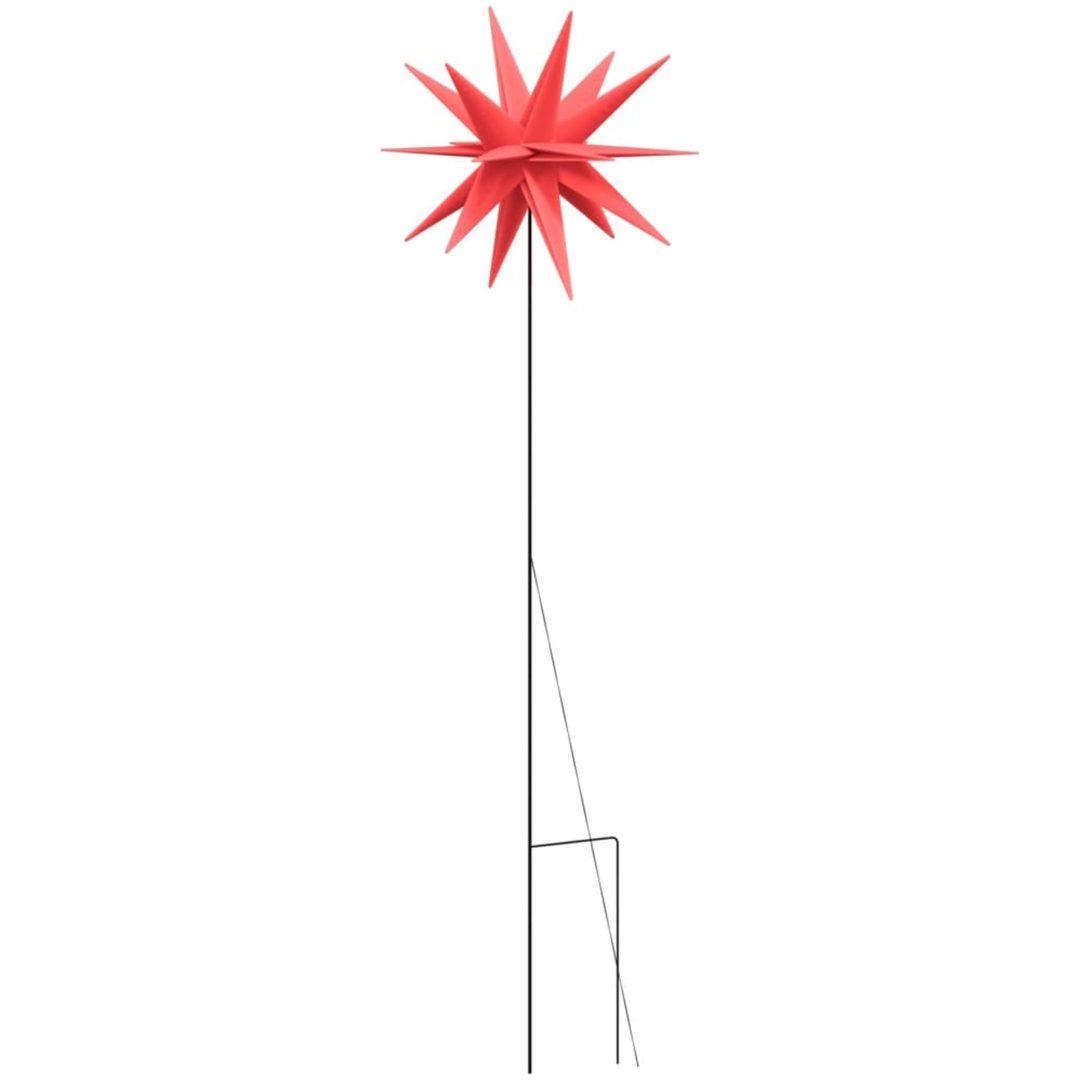 Stjärnor med spett LED 3 st vikbar röd 57 cm vidaXL – bild 7