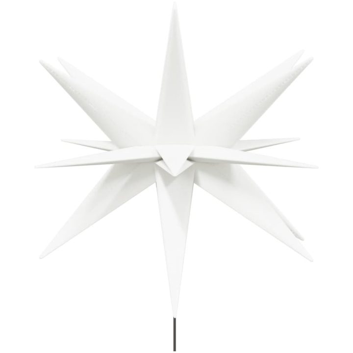 Stjärnor med spett LED 3 st vikbar vit 35 cm vidaXL – bild 3