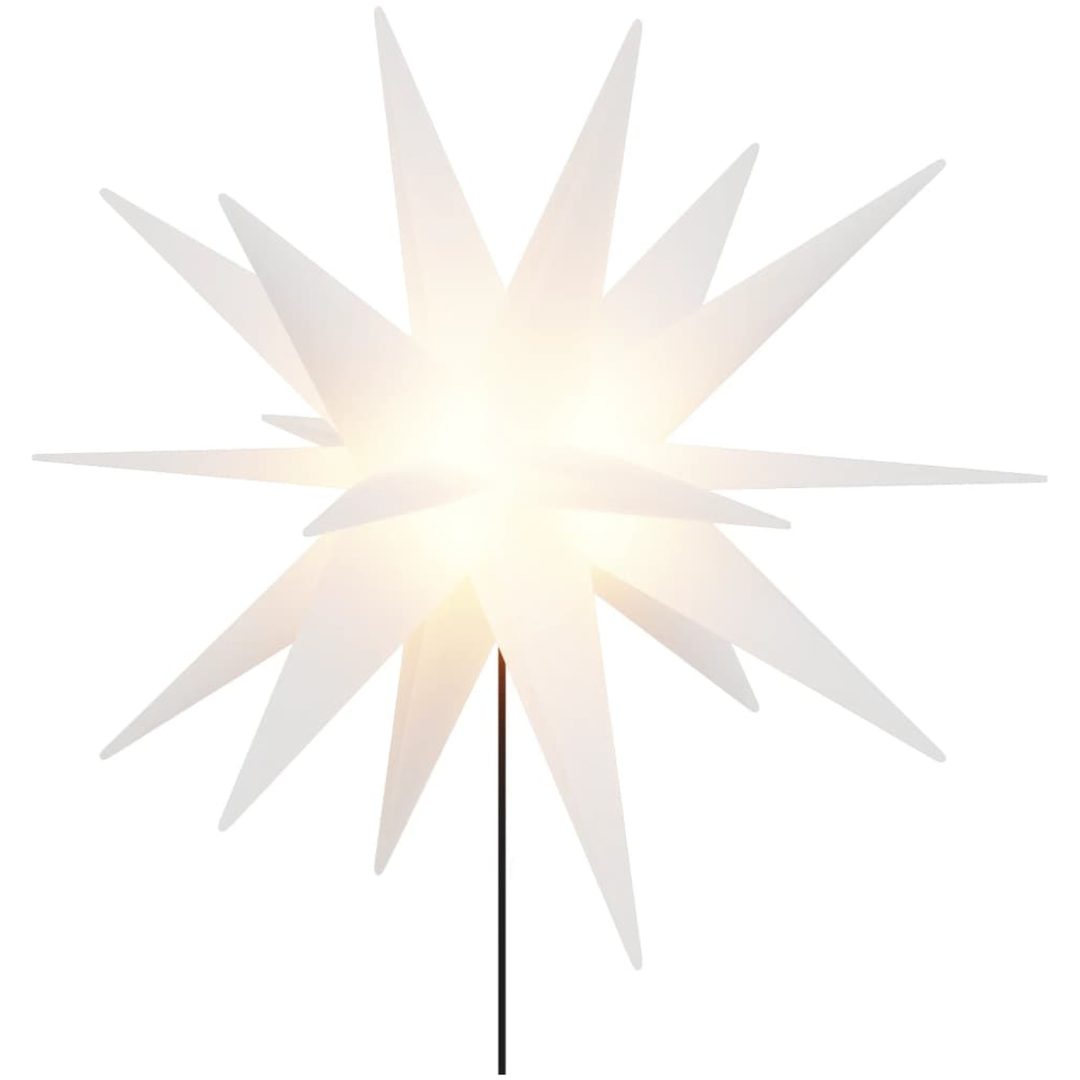 Stjärnor med spett LED 3 st vikbar vit 35 cm vidaXL – bild 5