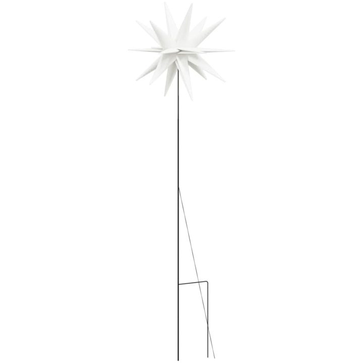 Stjärnor med spett LED 3 st vikbar vit 35 cm vidaXL – bild 9