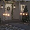 Stjärnor med spett LED 3 st vikbar vit 35 cm vidaXL – miniatyr 1