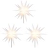Stjärnor med spett LED 3 st vikbar vit 57 cm vidaXL – miniatyr 3
