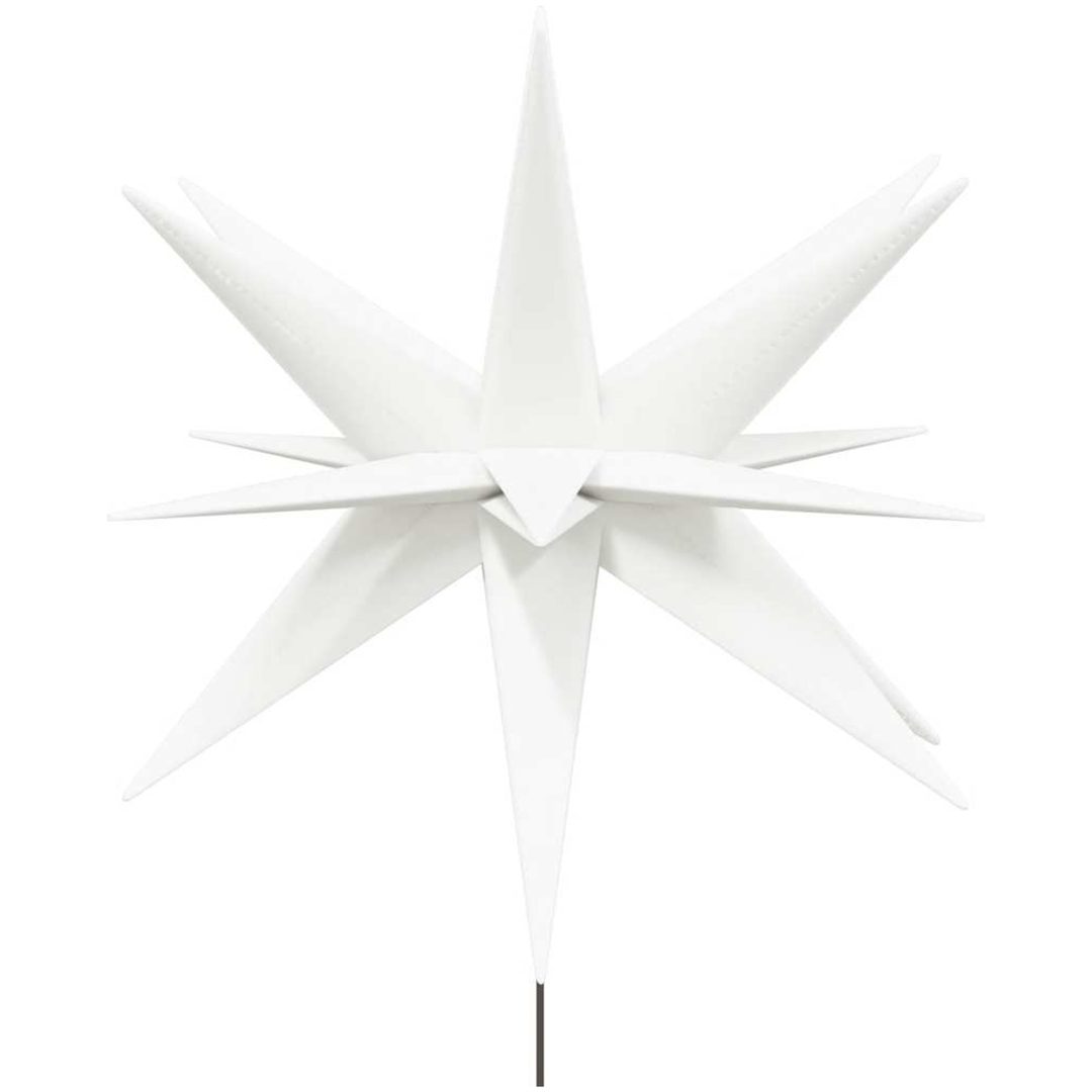 Stjärnor med spett LED 3 st vikbar vit 57 cm vidaXL – bild 6