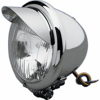 Strålkastare 4-1/2" Med Visir Klar/Krom DRAG SPECIALTIES