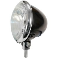 Strålkastare Bates Style 4-1/2" Svart/Klar/Krom EMGO
