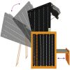 Strandkorg med dynor konstrottning och massivt trä svart & grå vidaXL – miniatyr 8