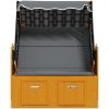 Strandkorg med tak konstrottning och massivt trä svart&antracit vidaXL – miniatyr 6