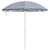 Strandparaply med Aluminiumstativ Blå & Vit vidaXL 300 cm – miniatyr 4