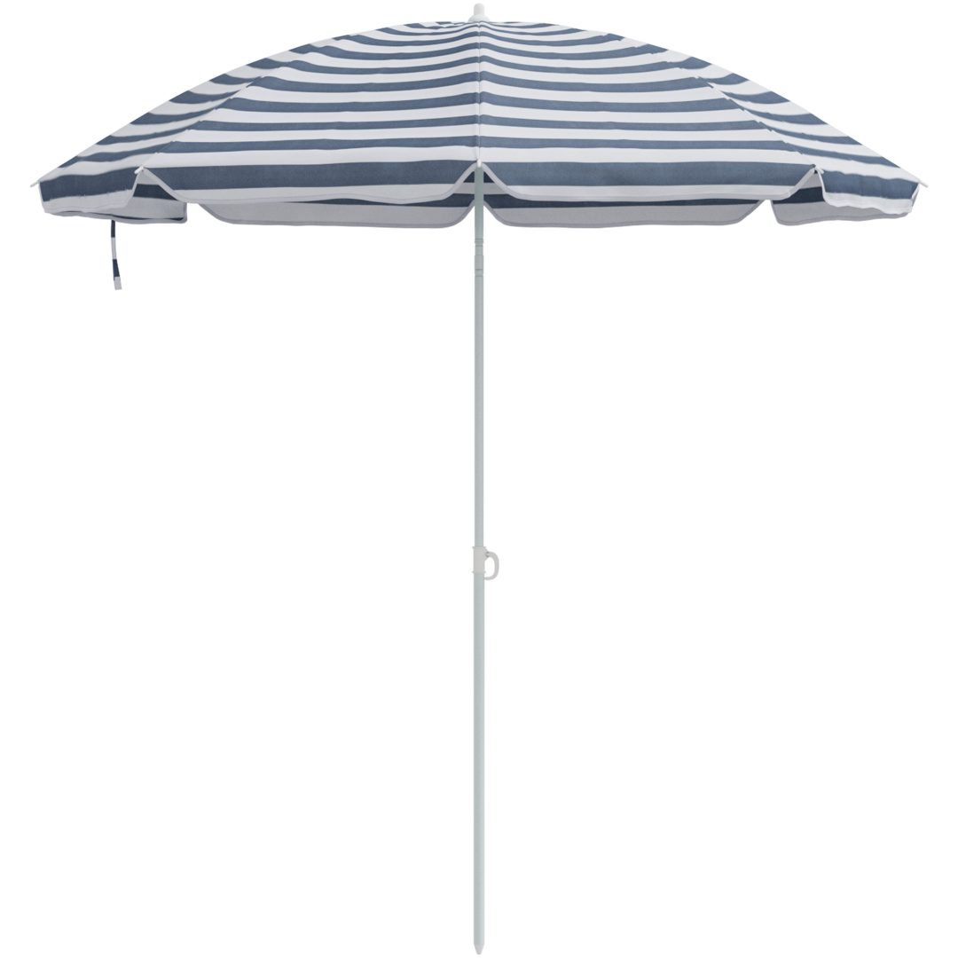 Strandparaply med Aluminiumstativ Blå & Vit vidaXL 300 cm – bild 4