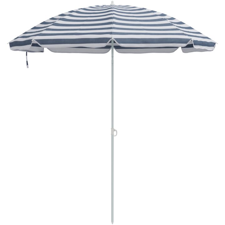 Strandparaply med Aluminiumstativ Blå & Vit vidaXL 300 cm – bild 4