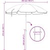 Strandparaply med Aluminiumstativ Blå & Vit vidaXL 300 cm – miniatyr 8