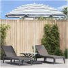 Strandparaply med Aluminiumstativ Blå & Vit vidaXL 300 cm – miniatyr 1