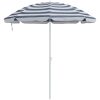 Strandparaply med Metallstång Blå & Vit 161x193 cm Polyester vidaXL Standard – miniatyr 4
