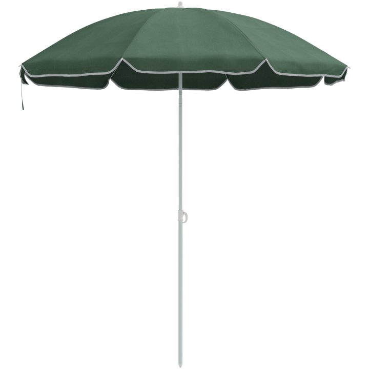 Strandparaply med Metallstolpe Grön 161x193 cm Polyester vidaXL Medium – bild 2
