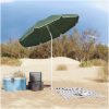 Strandparaply med Metallstolpe Grön 161x193 cm Polyester vidaXL Medium – miniatyr 3