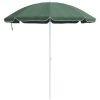 Strandparaply med Metallstolpe Grön 161x193 cm Polyester vidaXL Medium – miniatyr 4