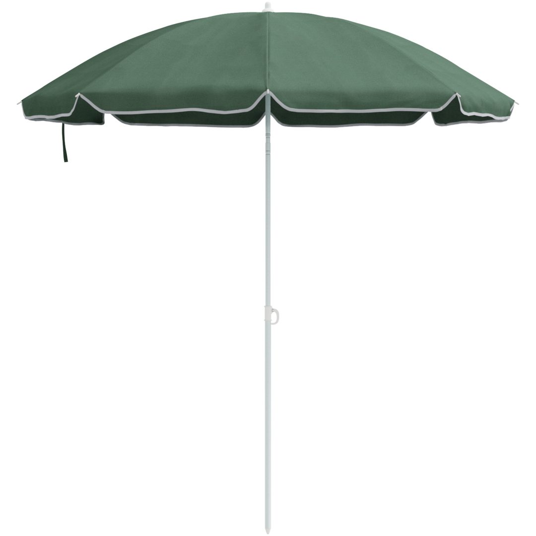 Strandparaply med Metallstolpe Grön 161x193 cm Polyester vidaXL Medium – bild 4