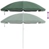 Strandparaply med Metallstolpe Grön 161x193 cm Polyester vidaXL Medium – miniatyr 6