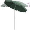 Strandparaply med Metallstolpe Grön 161x193 cm Polyester vidaXL Medium – miniatyr 7