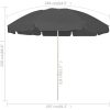 Strandparasoll antracit vidaXL 240 cm – miniatyr 6