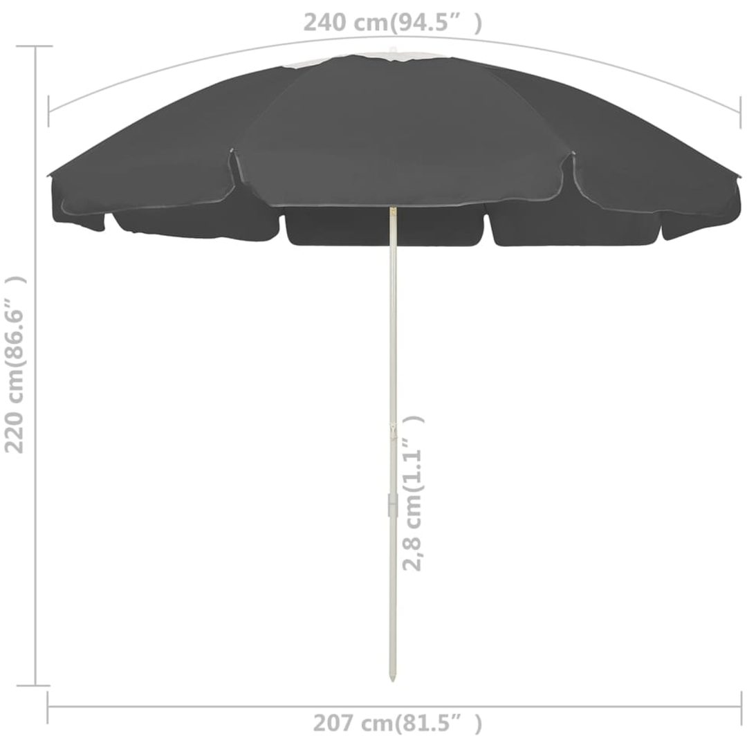 Strandparasoll antracit vidaXL 240 cm – bild 6