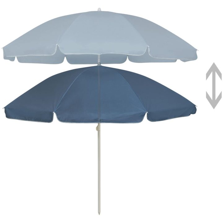 Strandparasoll blå vidaXL 240 cm – bild 2