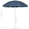 Strandparasoll blå vidaXL 240 cm – miniatyr 6