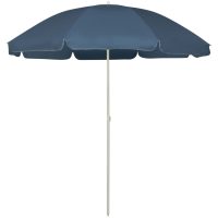 Strandparasoll blå vidaXL