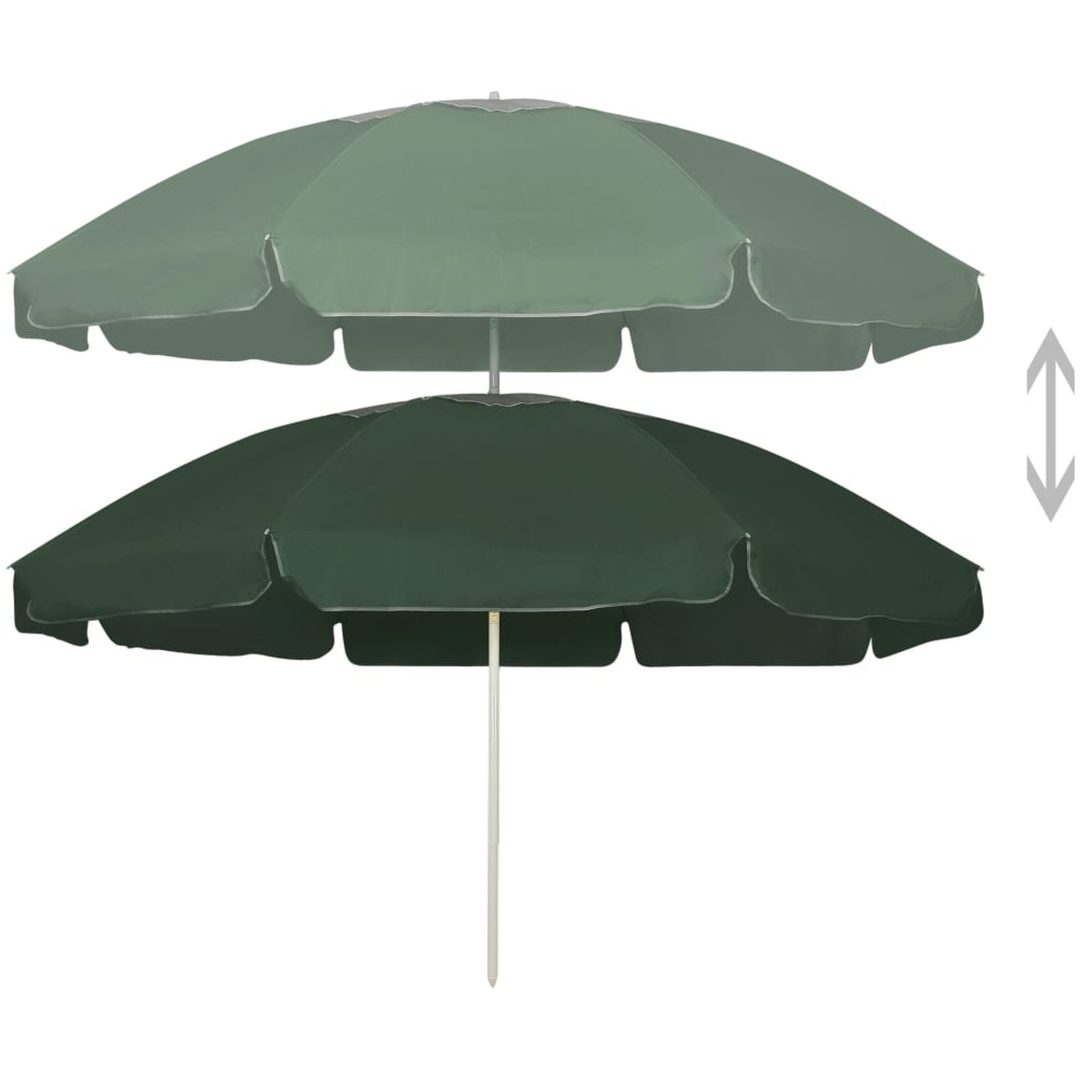 Strandparasoll grön vidaXL 240 cm – bild 2